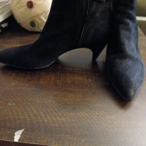 Prada Elegant Black Heeled Boots